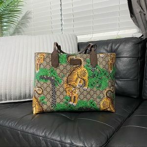 GUCCI SUPREME BENGAL TOTE PURSE